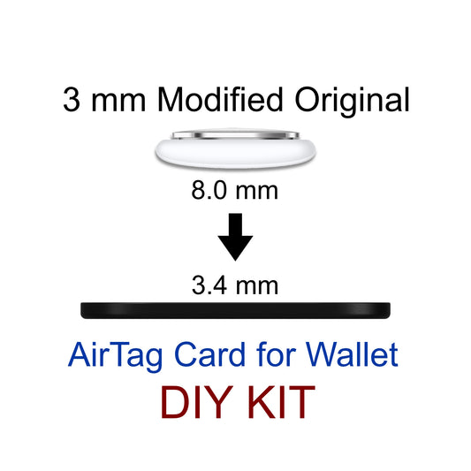 Kit de conversion DIY pour modification de carte portefeuille Apple AirTag 3 mm