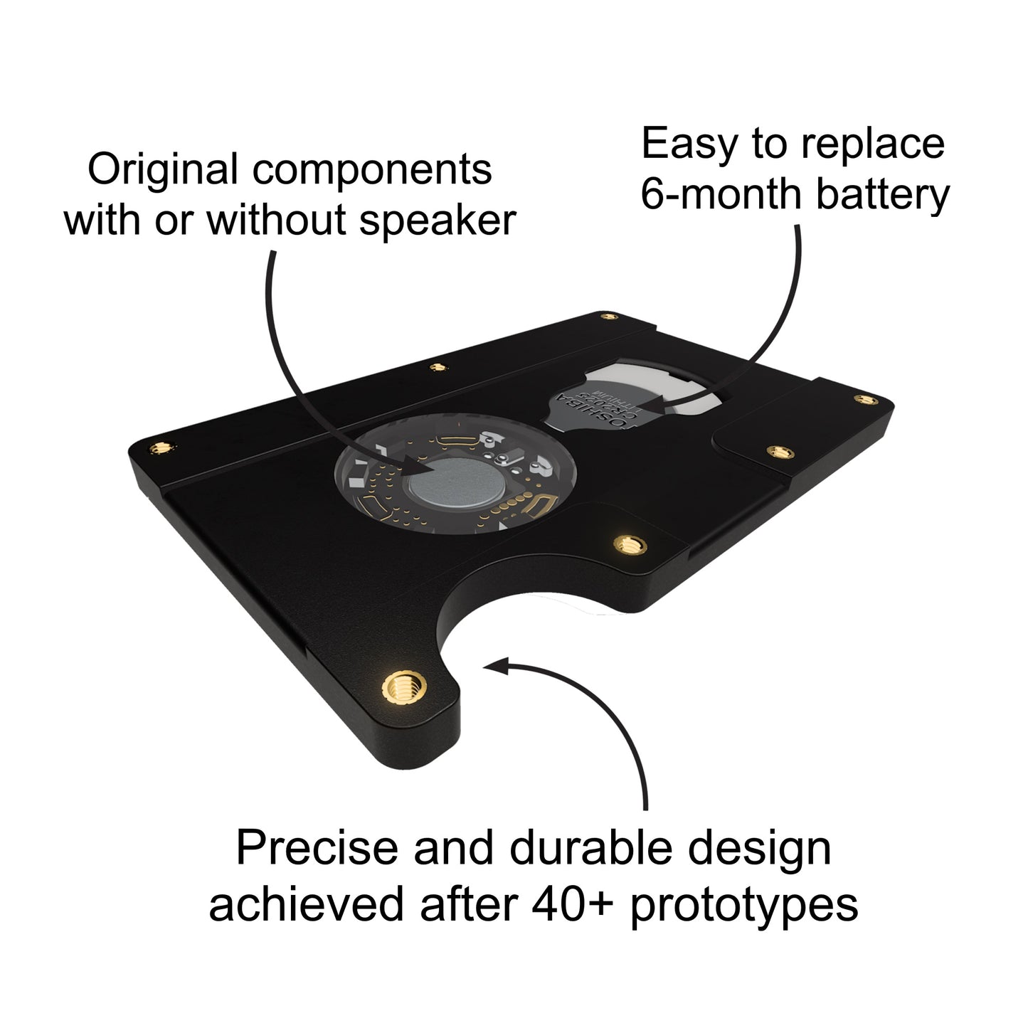 Modified 2 mm Slim Samsung SmartTag2 Ridge Wallet Side Panel Module